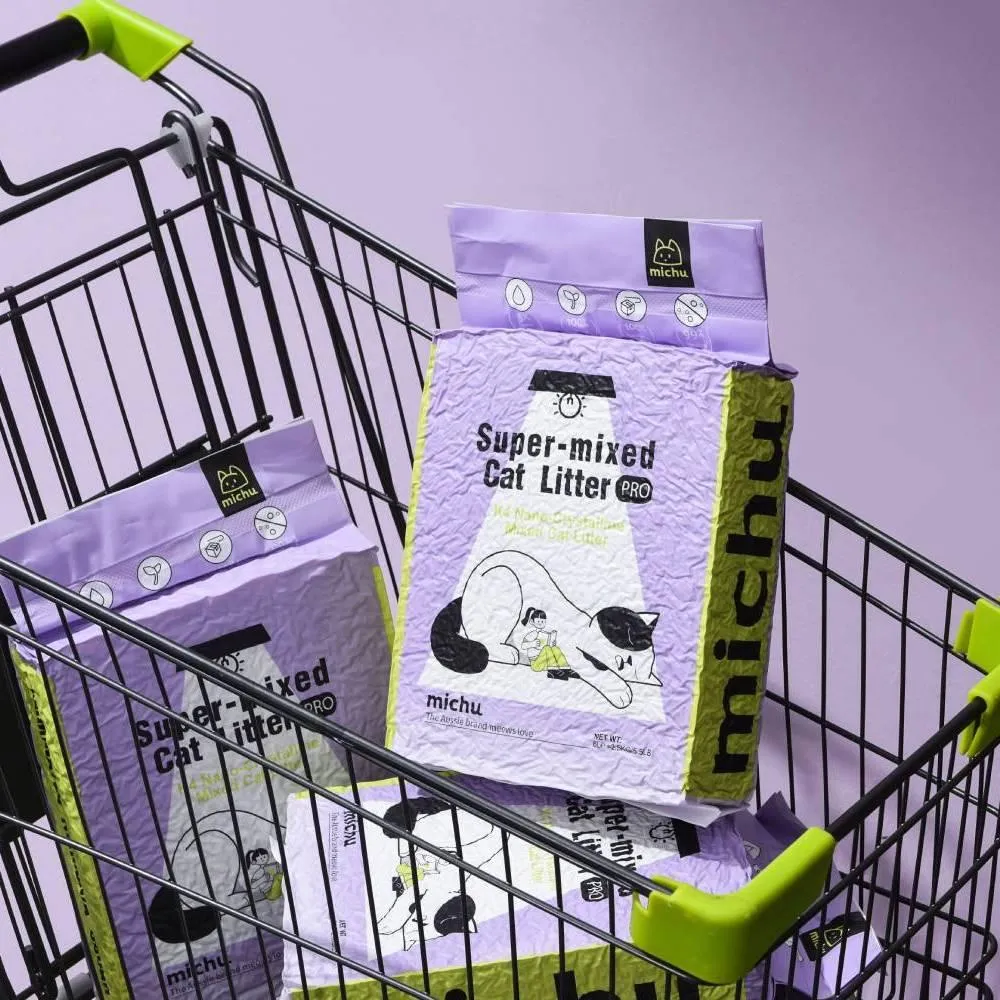 Michu Premium Mixed Tofu Cat Litter Pro Gen2 6L- Superb in Flushable, Eco-Friendly & Odour-Control
