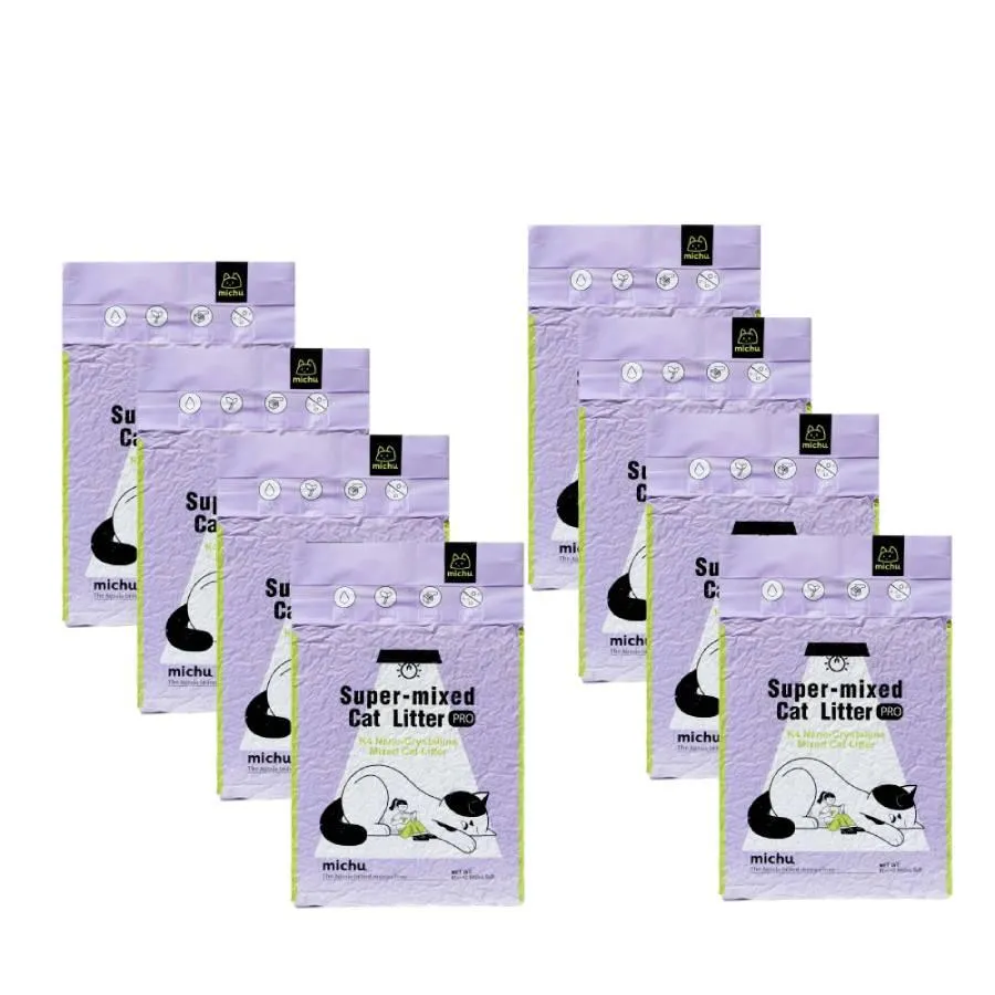 Michu Premium Mixed Tofu Cat Litter Pro Gen2 6L- Superb in Flushable, Eco-Friendly & Odour-Control