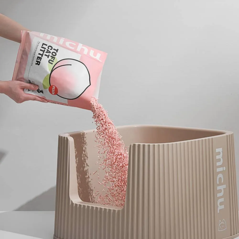 Michu Tofu Cat Litter Gen3 6L- Dust-Free and Natural Clumping Tofu-Based Formula for Easy Cleanup