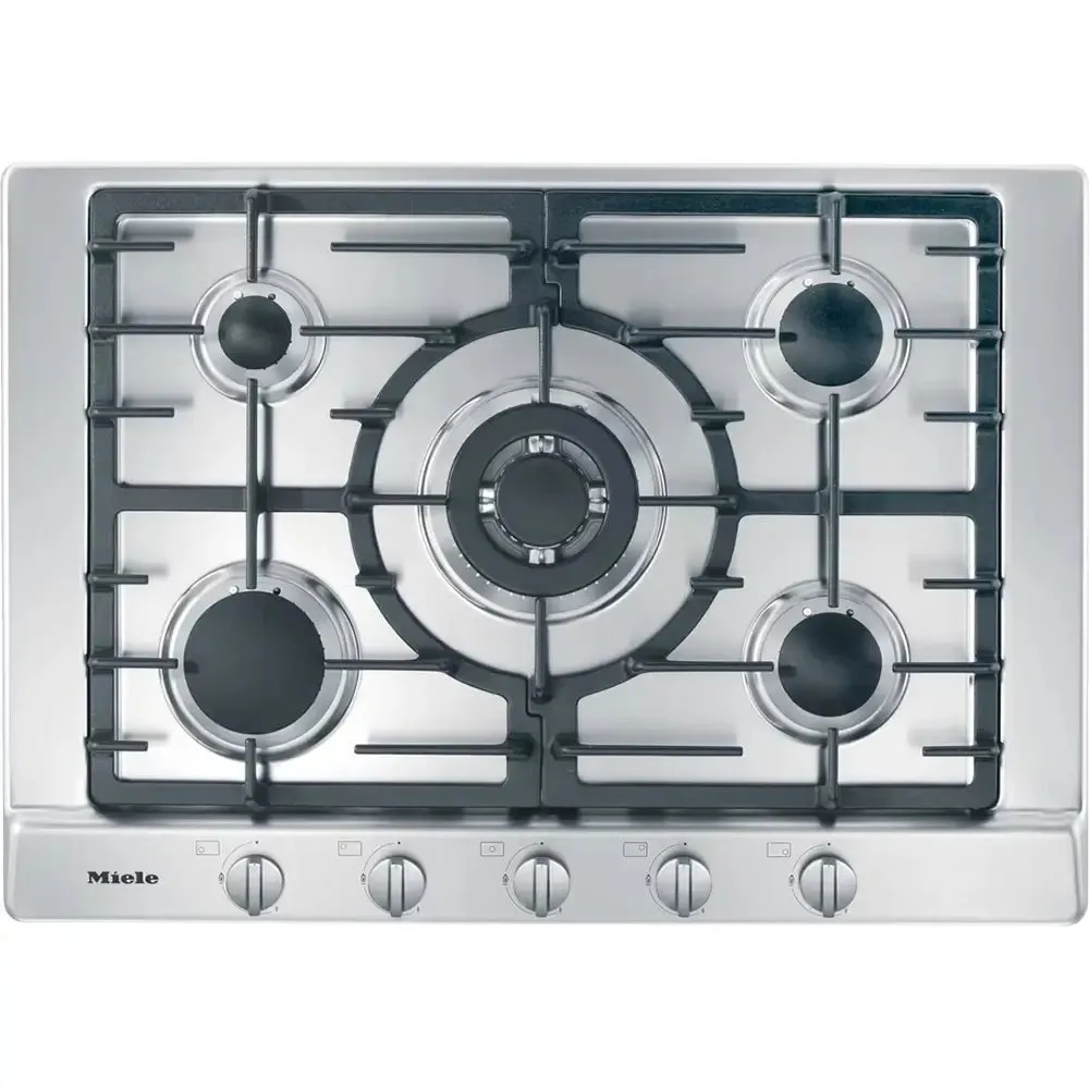 Miele KM2032SS Gas Hob with 5 Burners Including Mono Wok - Stainless Steel
