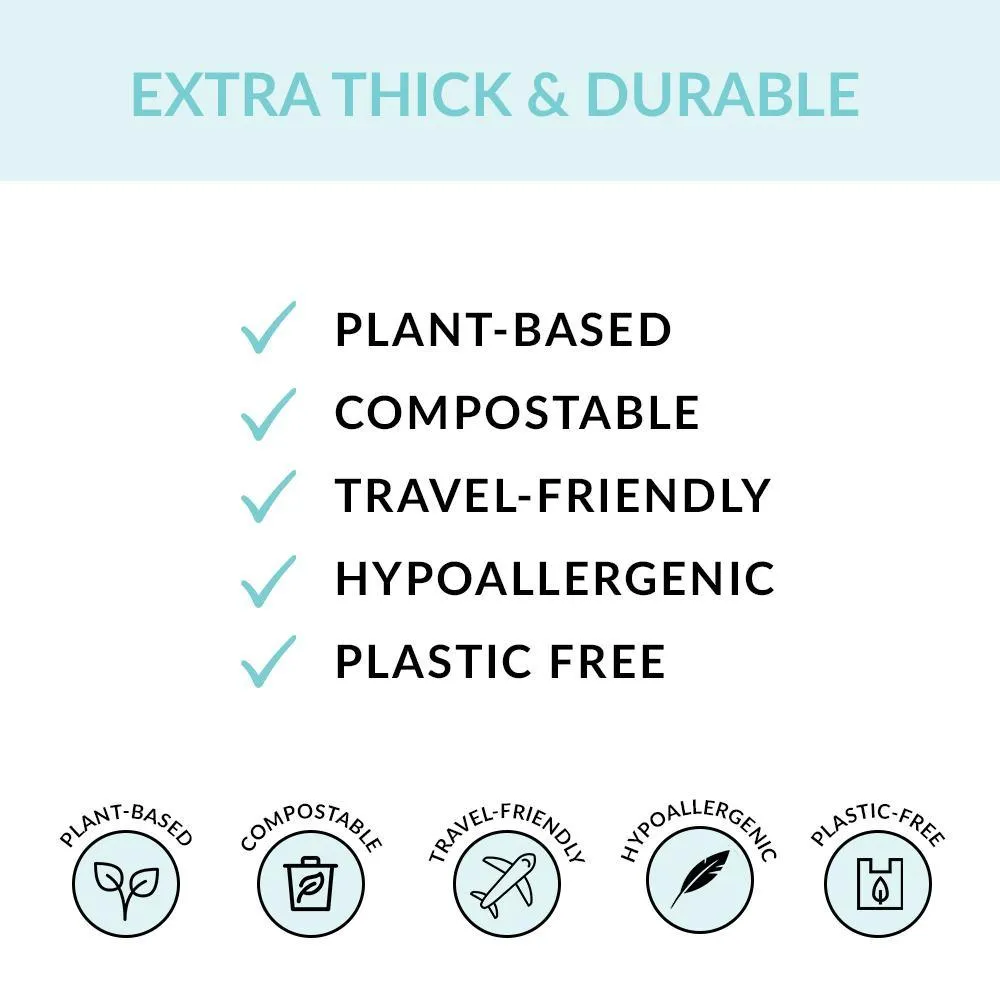 *New & Improved* Individually Wrapped Compostable Disposable Gloves (Case of 50 Bags)