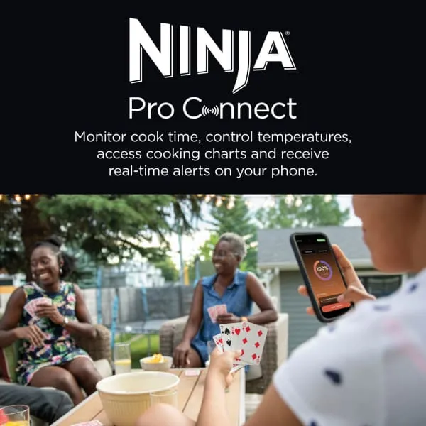 Ninja Woodfire Pro Connect XL Outdoor Electric BBQ Grill & Smoker - Black & Blue | OG901UK
