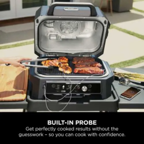 Ninja Woodfire Pro Connect XL Outdoor Electric BBQ Grill & Smoker - Black & Blue | OG901UK