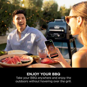Ninja Woodfire Pro Connect XL Outdoor Electric BBQ Grill & Smoker - Black & Blue | OG901UK