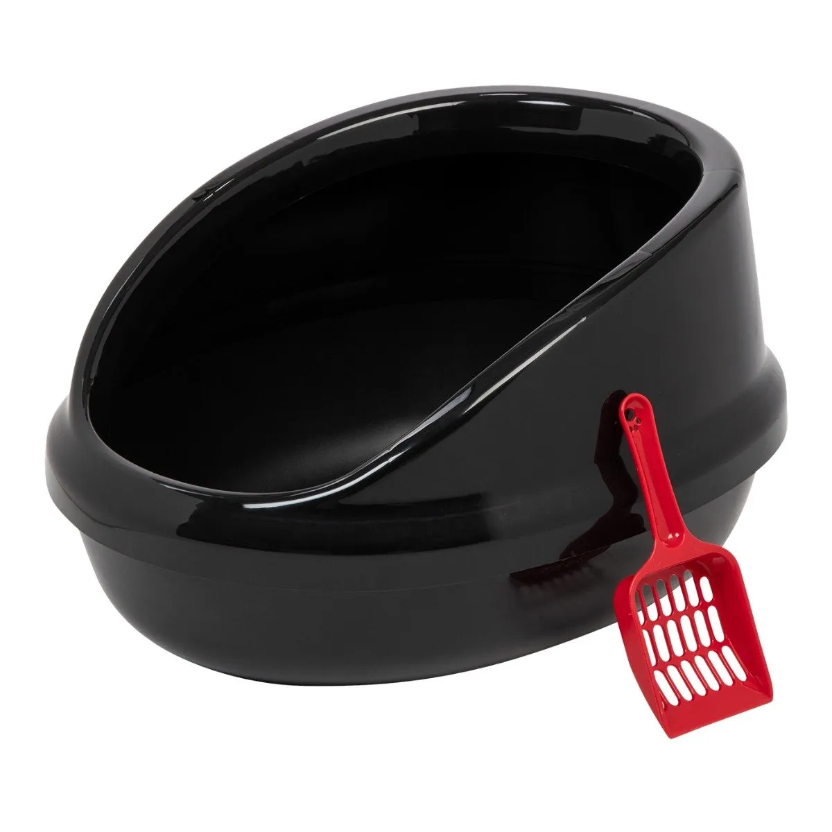 Open-Top Cat Litter Oval Pan