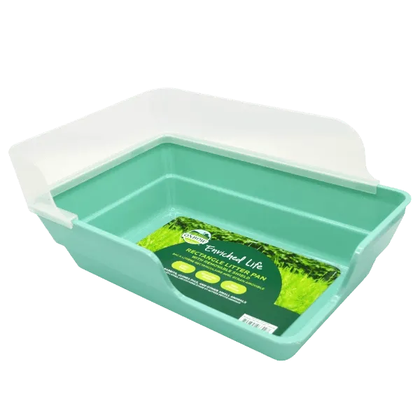 Oxbow Enriched Life - Rectangle Litter Pan with Removable Shield