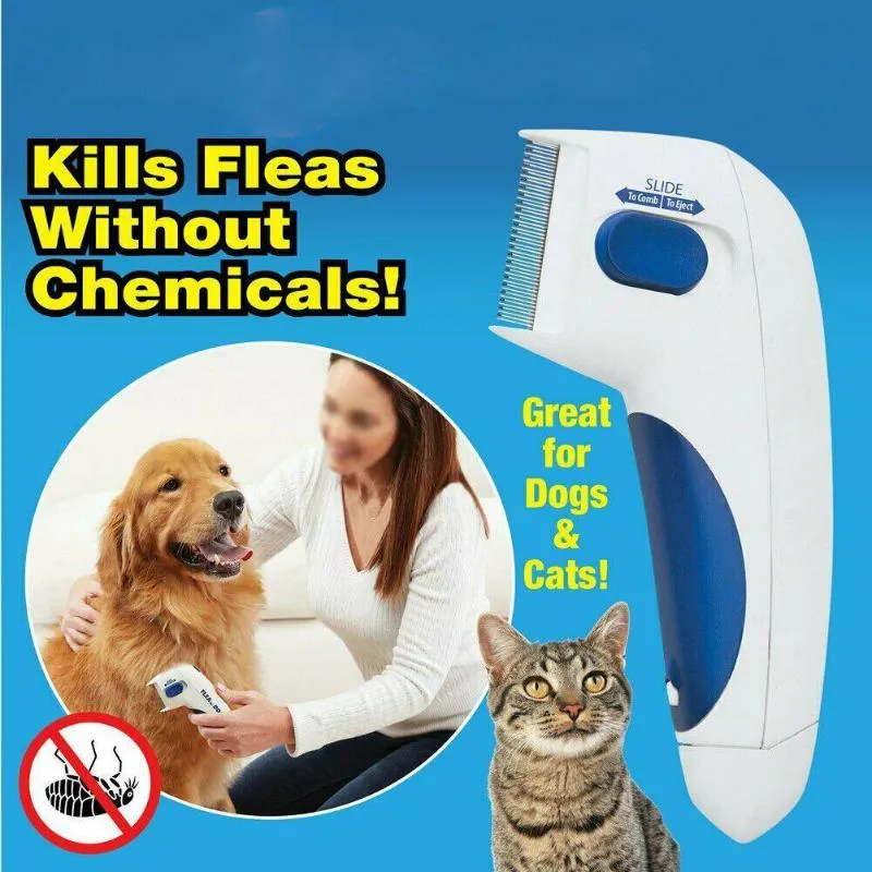 Pet Comb for Fleas and Lice, Electric Brush, Dog Flea Cleaning Brush, Anti Flea Dog Comb, Pet Supplies