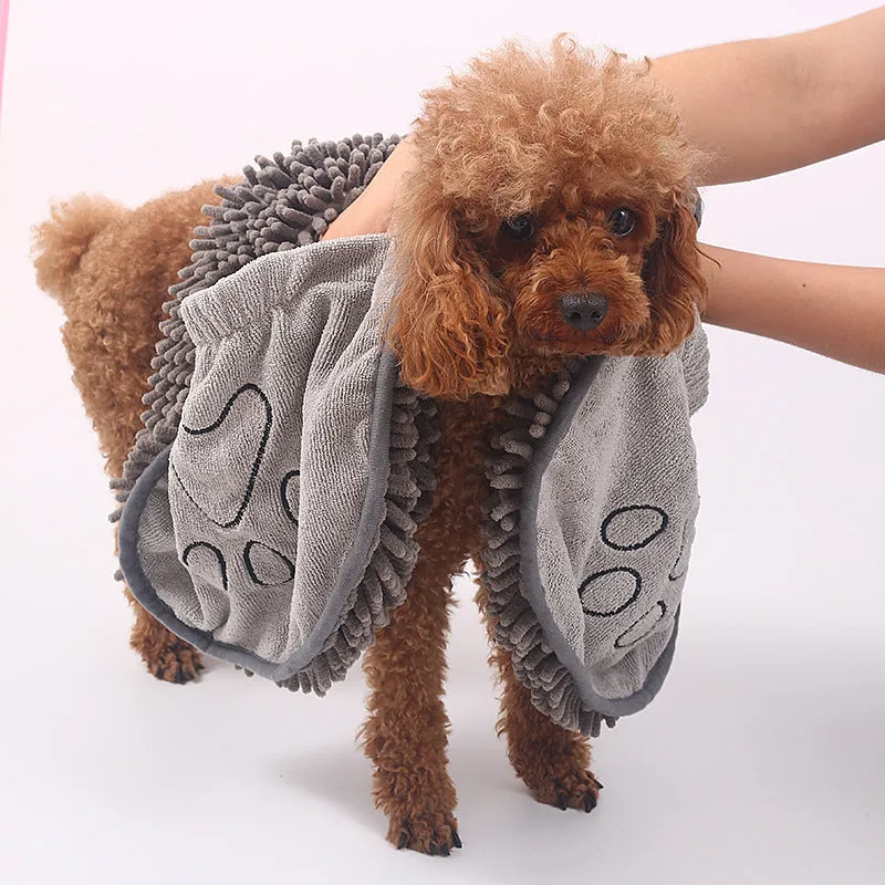 Pet Scrubbing Towel - Gloved Bath Towel for Cats and Pets