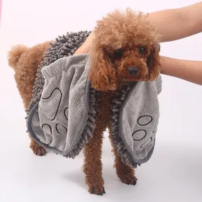 Pet Scrubbing Towel - Gloved Bath Towel for Cats and Pets