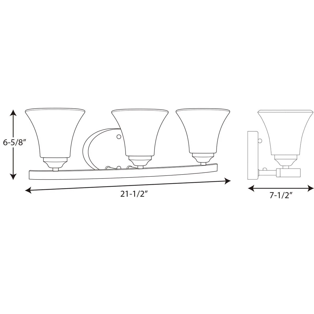 Progress P2010 Adorn 3-lt Bath & Vanity