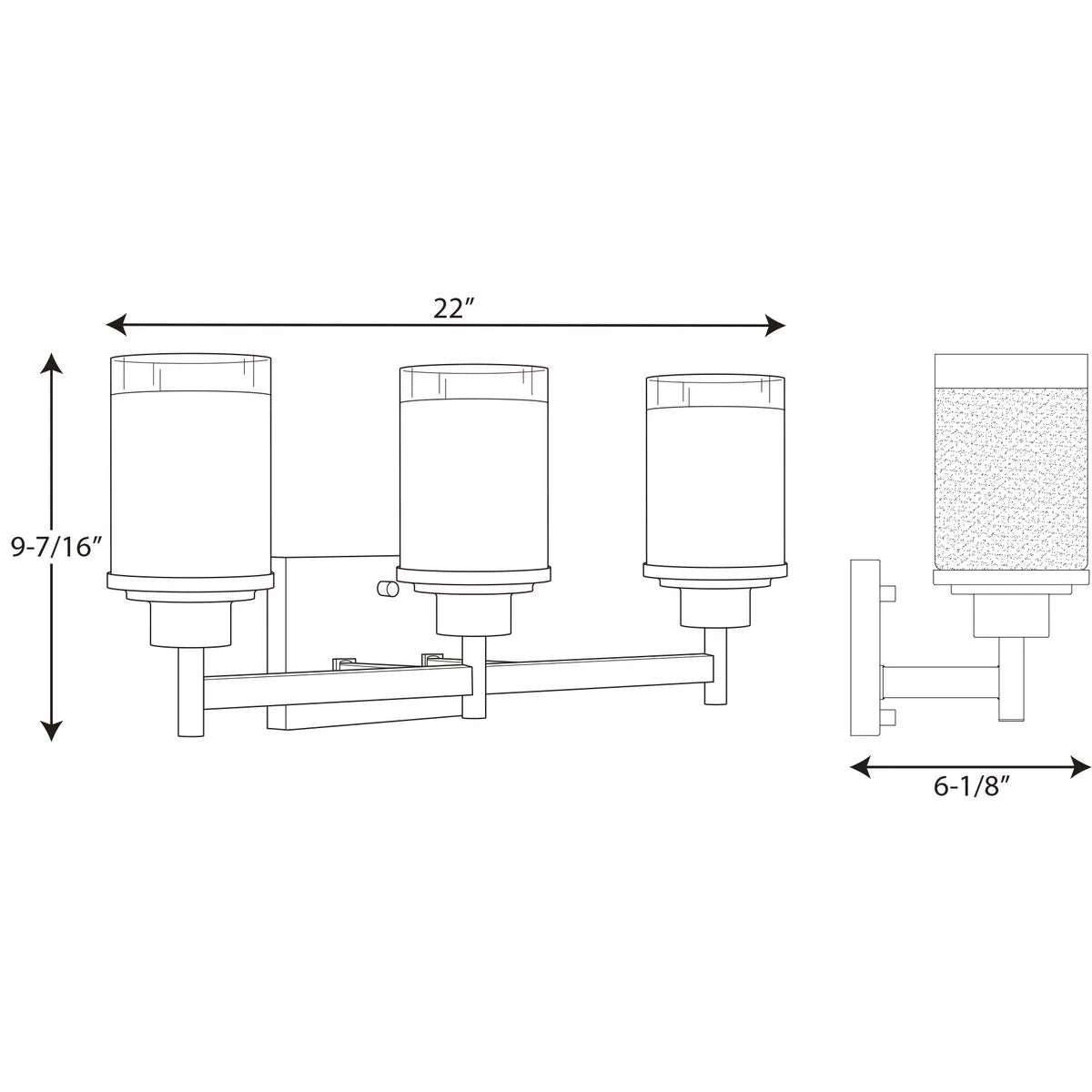 Progress P2978 Alexa 3-lt Bath & Vanity