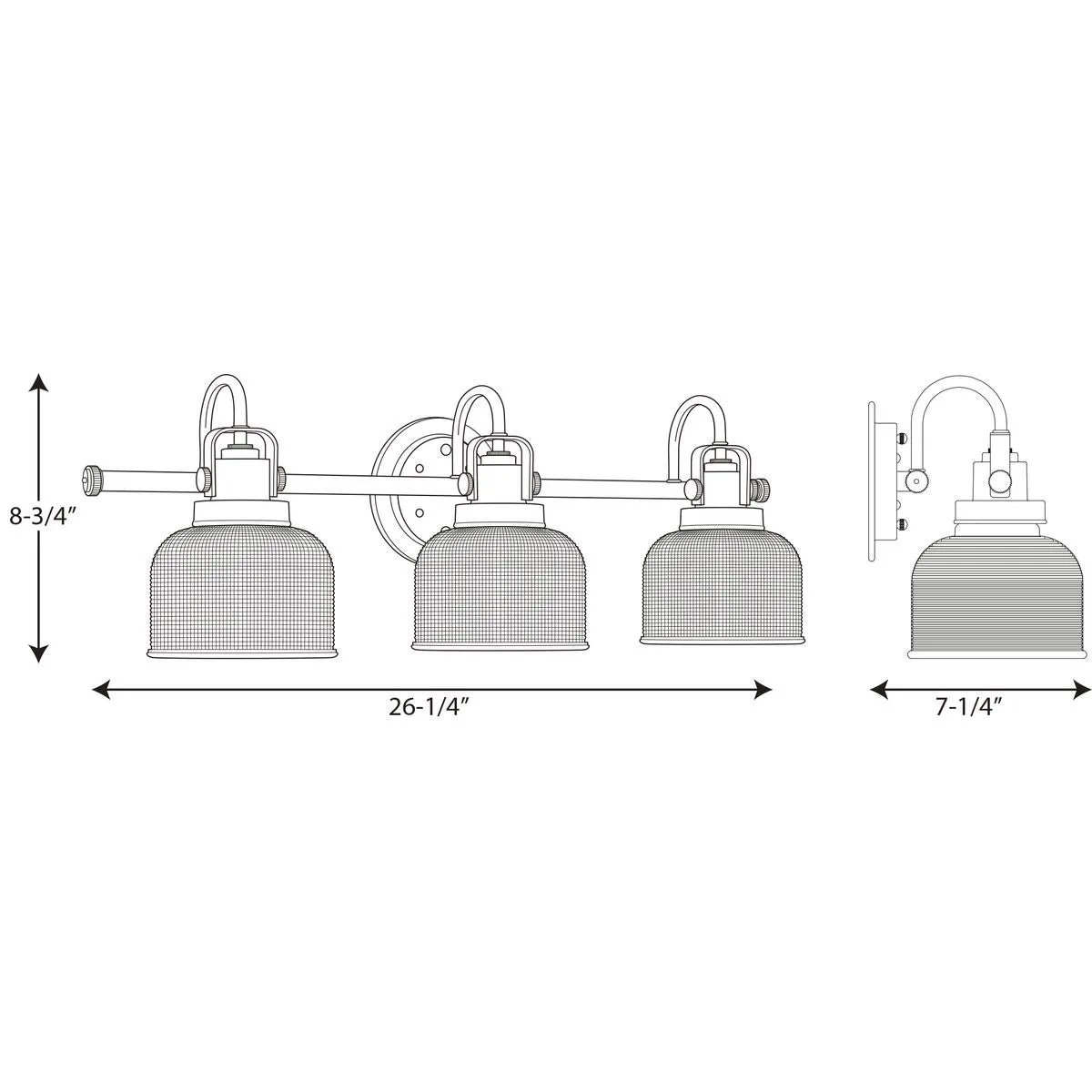 Progress P2992 Archie 3-lt Bath & Vanity