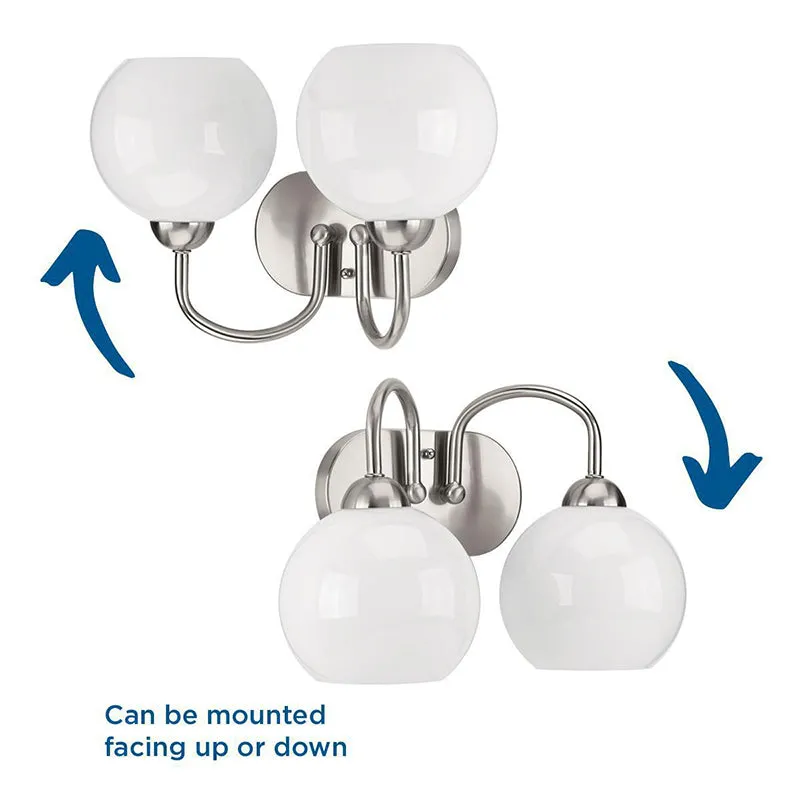 Progress P300085 Carisa 2-lt 15" Bath Vanity Light