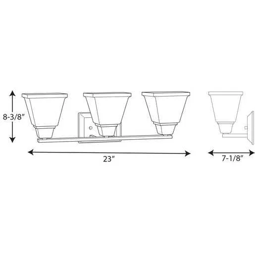 Progress P300160 Clifton Heights 3-lt 23" Bath Vanity Light