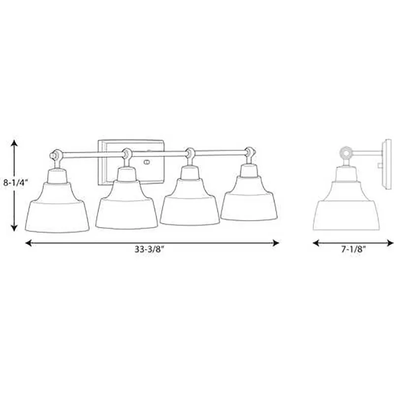 Progress P300203 Bramlett 4-lt 33" Bath Vanity Light