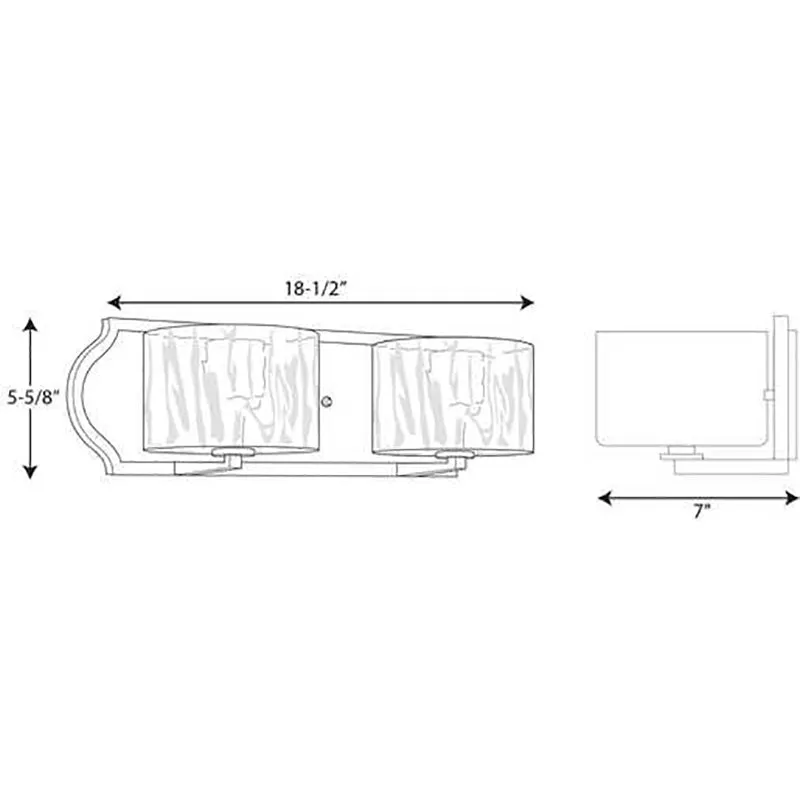 Progress P3076 Caress 2-lt 19" Bath Vanity Light