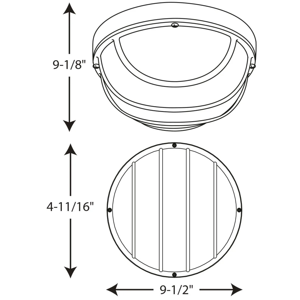 Progress P3650 Bulkheads 1-lt Outdoor LED Ceiling/Wall Mount