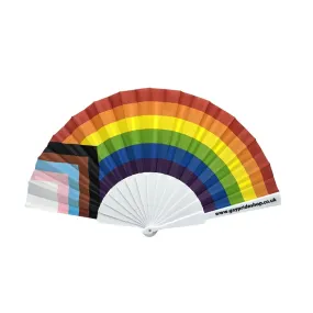 Progress Pride Flag Hand Fan - Medium 23cm