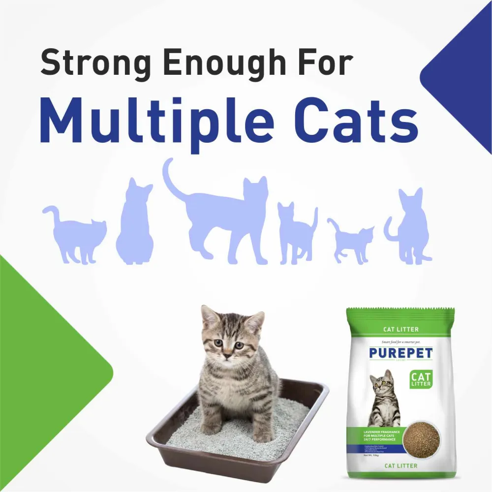 Purepet Lavender Scented Clumping Cat Litter and M Pets Basic Cat Litter Scoop (Red) Combo