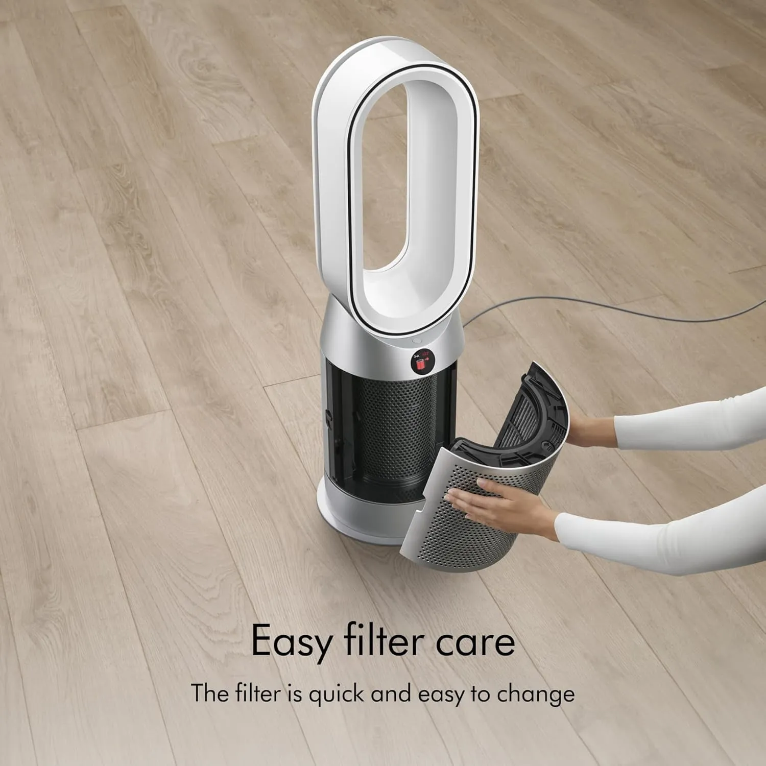 Purifier Hot Cool™ HP07 Air Purifier, Heater, and Fan - White/Silver, Large