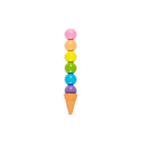 rainbow scoops vanilla scented stacking erasable crayons