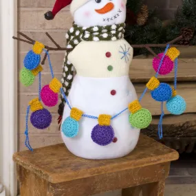 Red Heart Crochet Holiday Light Bulb Garland
