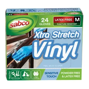 Sabco Hi-Flex Blue Disposable Gloves Medium 24pk