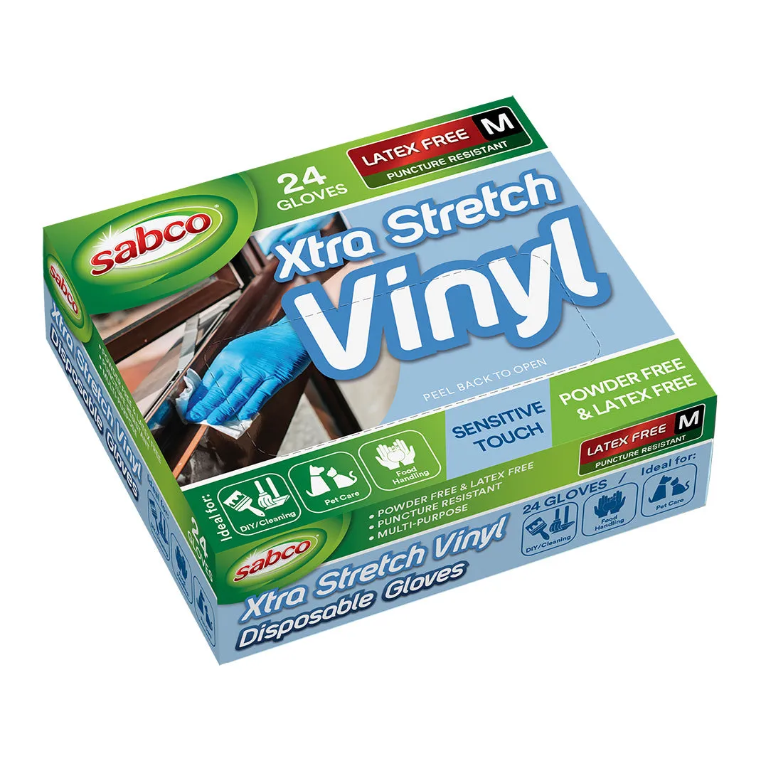 Sabco Hi-Flex Blue Disposable Gloves Medium 24pk