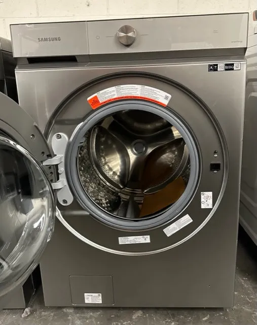 Samsung BESPOKE WF53BB8900AT 27 Inch Front Load Smart Washer with 5.3 cu. ft. Capacity   Samsung BESPOKE DVG53BB8900T 27 Inch Gas Smart Dryer with 7.6 Cu. Ft. Capacity