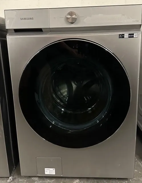 Samsung BESPOKE WF53BB8900AT 27 Inch Front Load Smart Washer with 5.3 cu. ft. Capacity   Samsung BESPOKE DVG53BB8900T 27 Inch Gas Smart Dryer with 7.6 Cu. Ft. Capacity