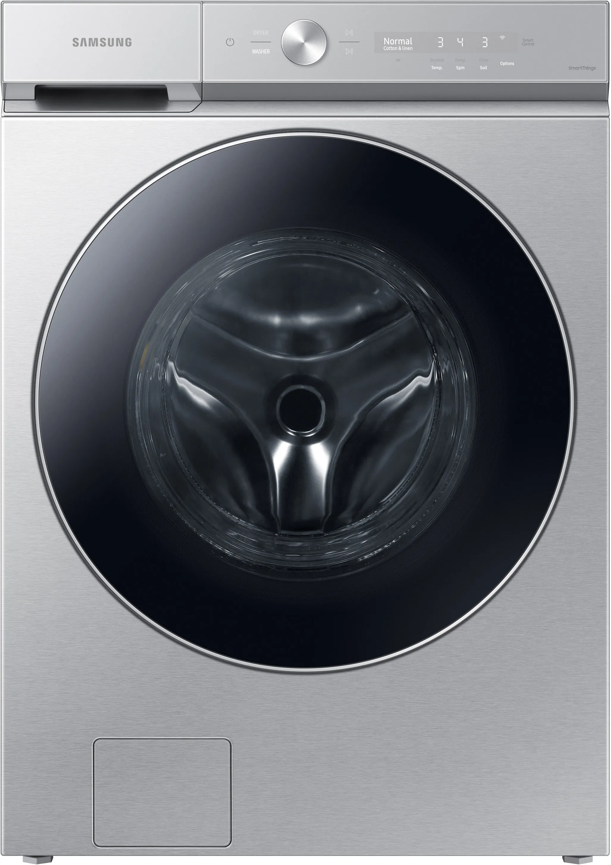 Samsung BESPOKE WF53BB8900AT 27 Inch Front Load Smart Washer with 5.3 cu. ft. Capacity   Samsung BESPOKE DVG53BB8900T 27 Inch Gas Smart Dryer with 7.6 Cu. Ft. Capacity