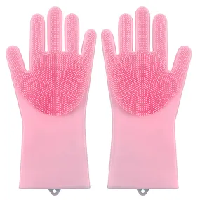 Silicone Pet Grooming Gloves for Cats and Dogs – Bathing, Hair Removal, and Cleaning Glove