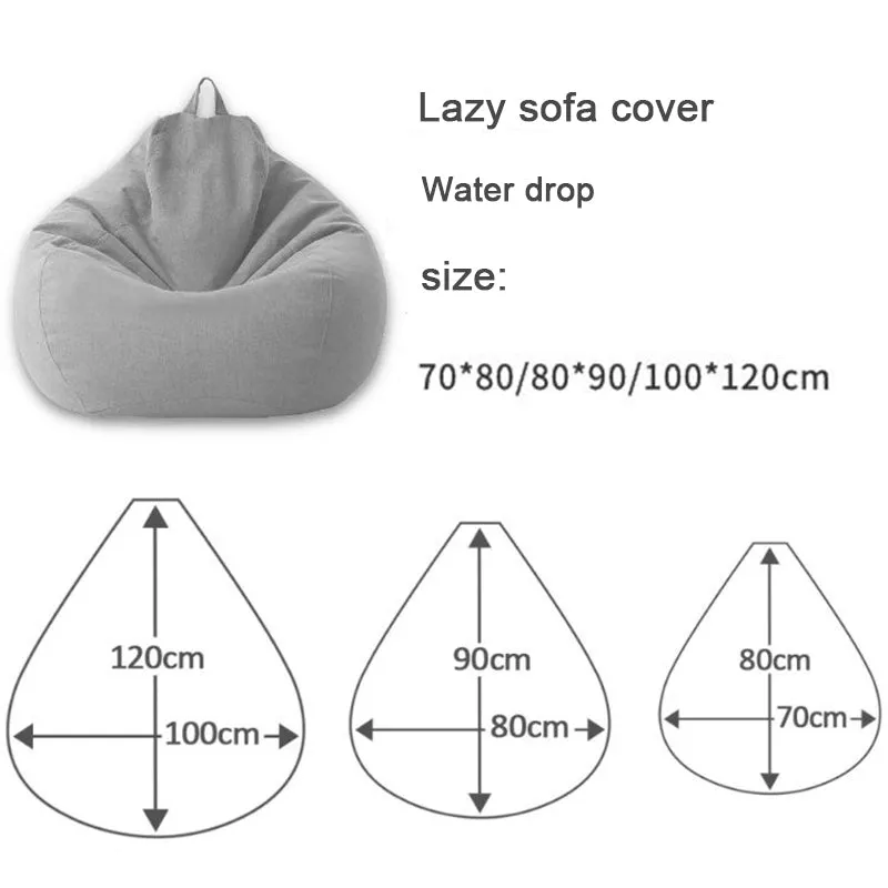 Slipcover Sofas Cover puff Gigante Chairs Without Filler Linen Cloth Lounger Seat Bean Bag Pouf Puff Couch Tatami Pouf Salon Puff Asiento