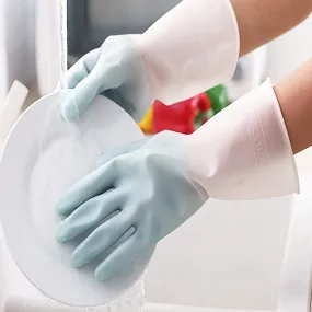 Small Household Cleaning Gloves, Rubber Gloves (2 Pc Set)