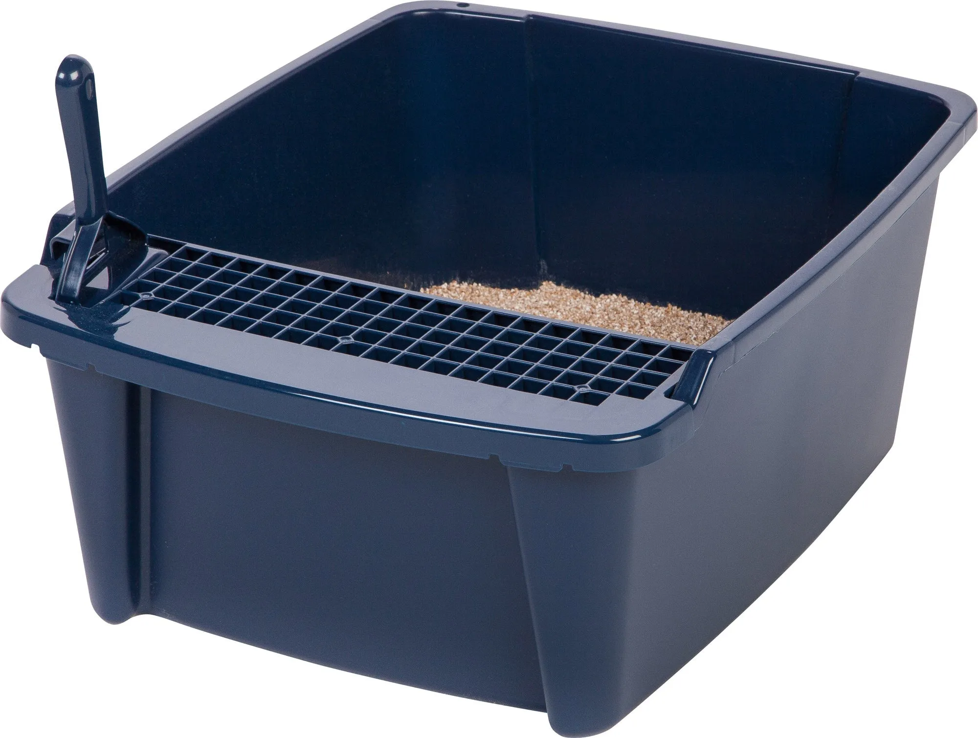 Split-Lid Hooded Litter Box with Scoop