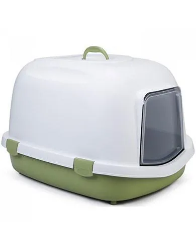 Stefanplast Super Queen Cat Litter Box (Blue/ Green)