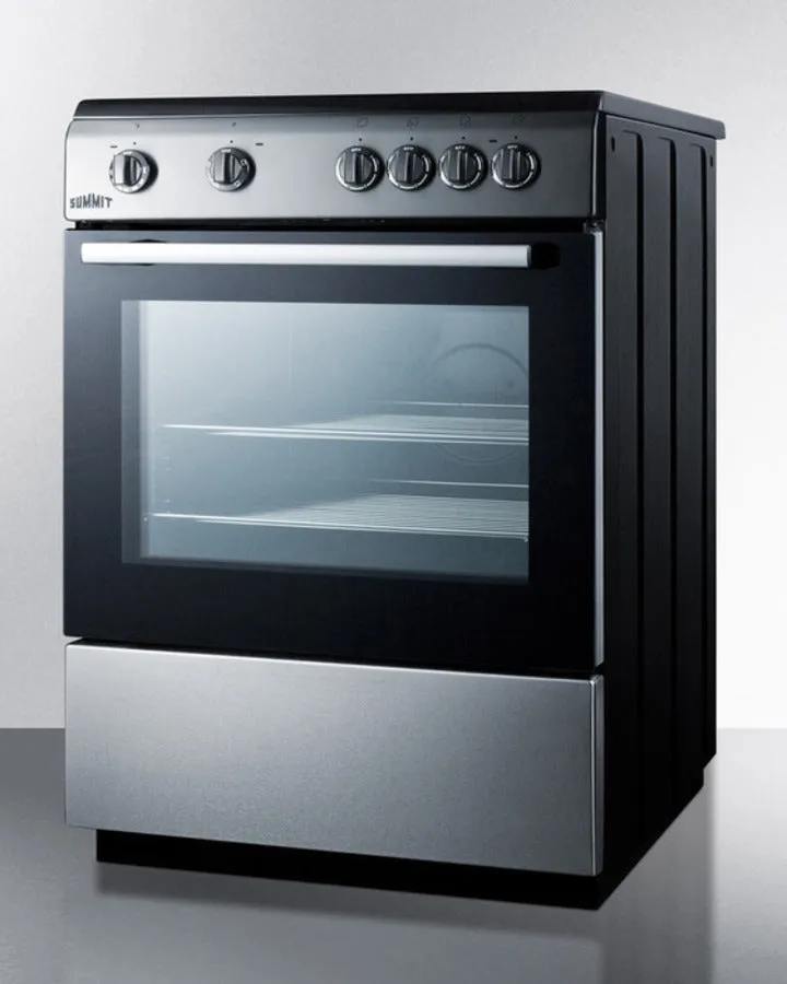 Summit 24" Wide Smooth Top Electric Range - CLRE24