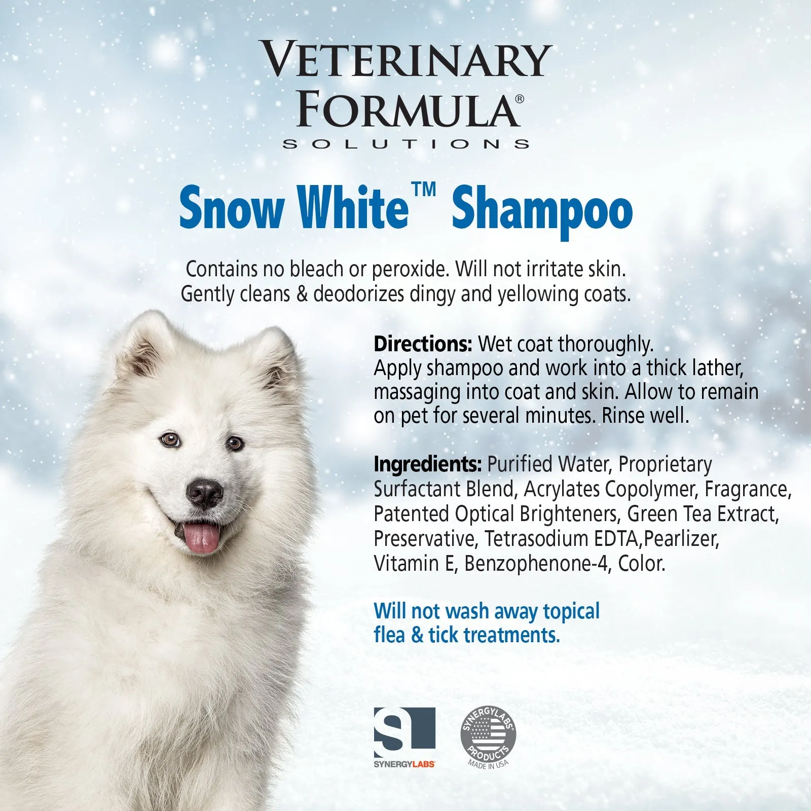 SynergyLabs Veterinary Formula Solutions Snow White Shampoo (17 oz)