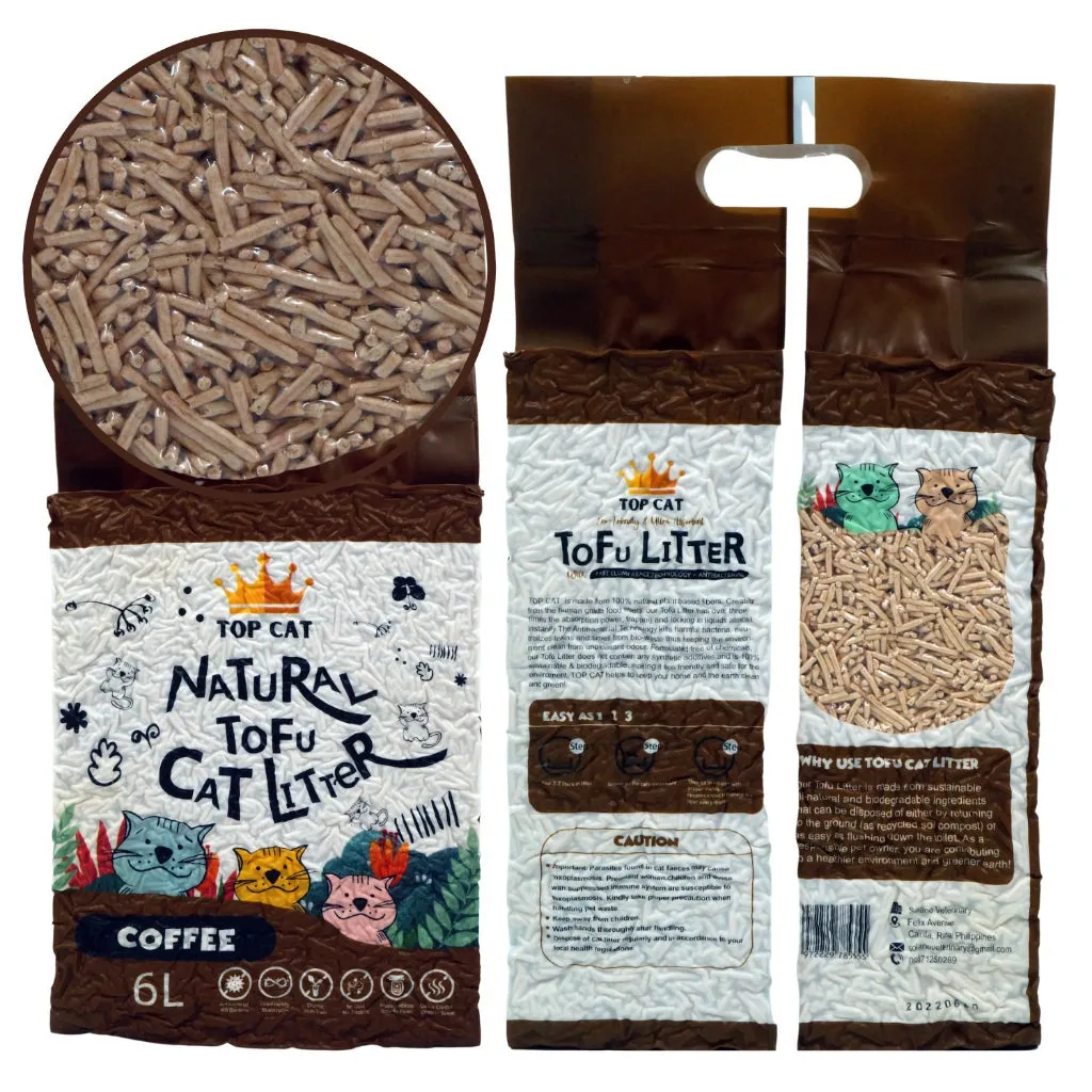Top Cat Tofu Scented Litter 6L Eco-Friendly Biogradable