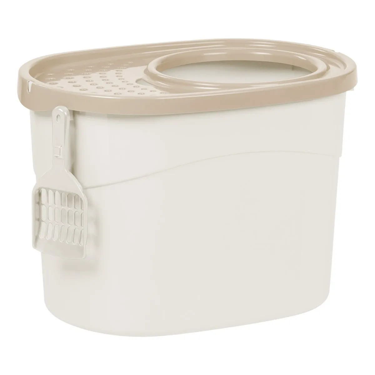 Top Entry Cat Litter Pan with Perforated Lid