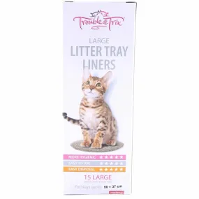 Trouble & Trix Plastic Cat Litter Tray Liners