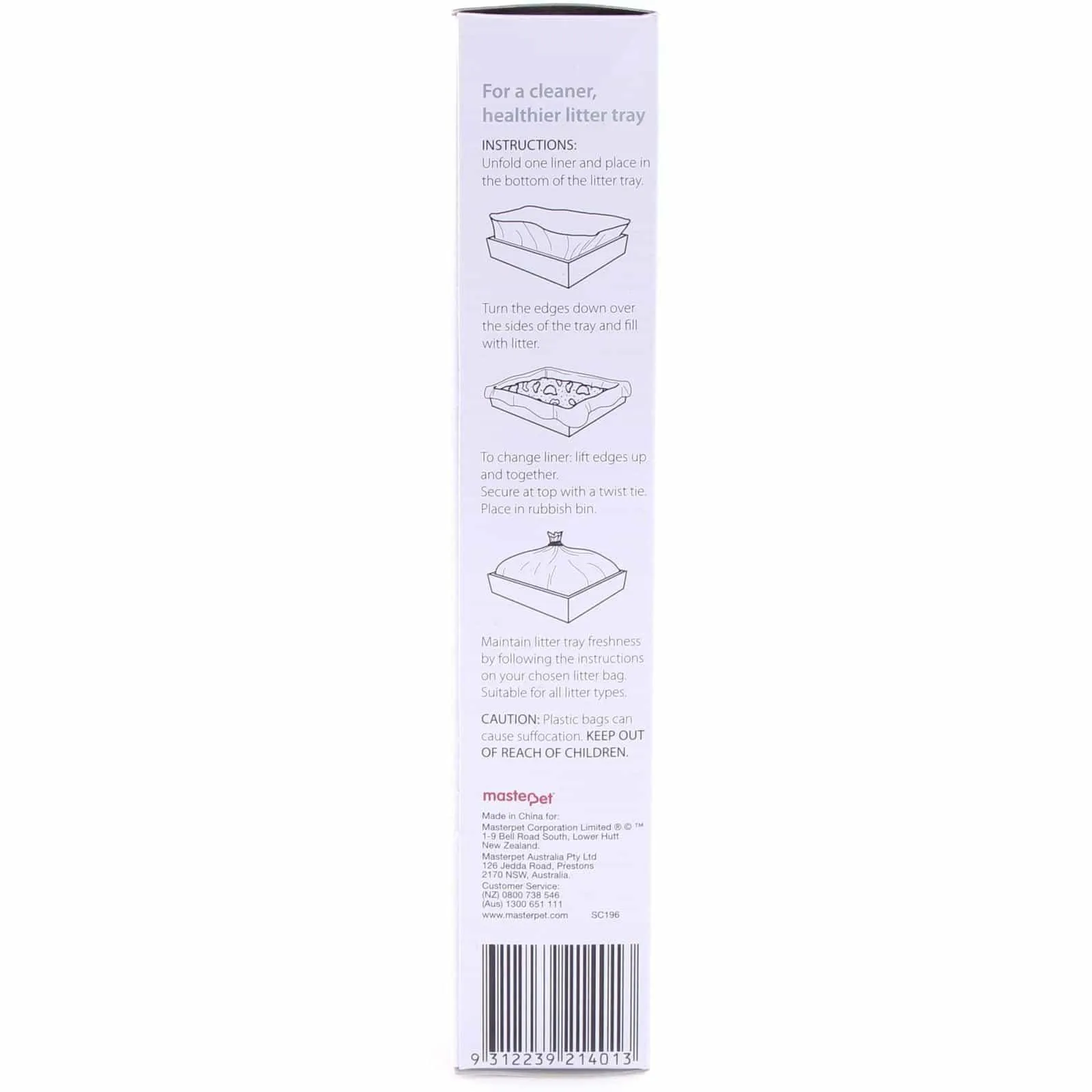 Trouble & Trix Plastic Cat Litter Tray Liners
