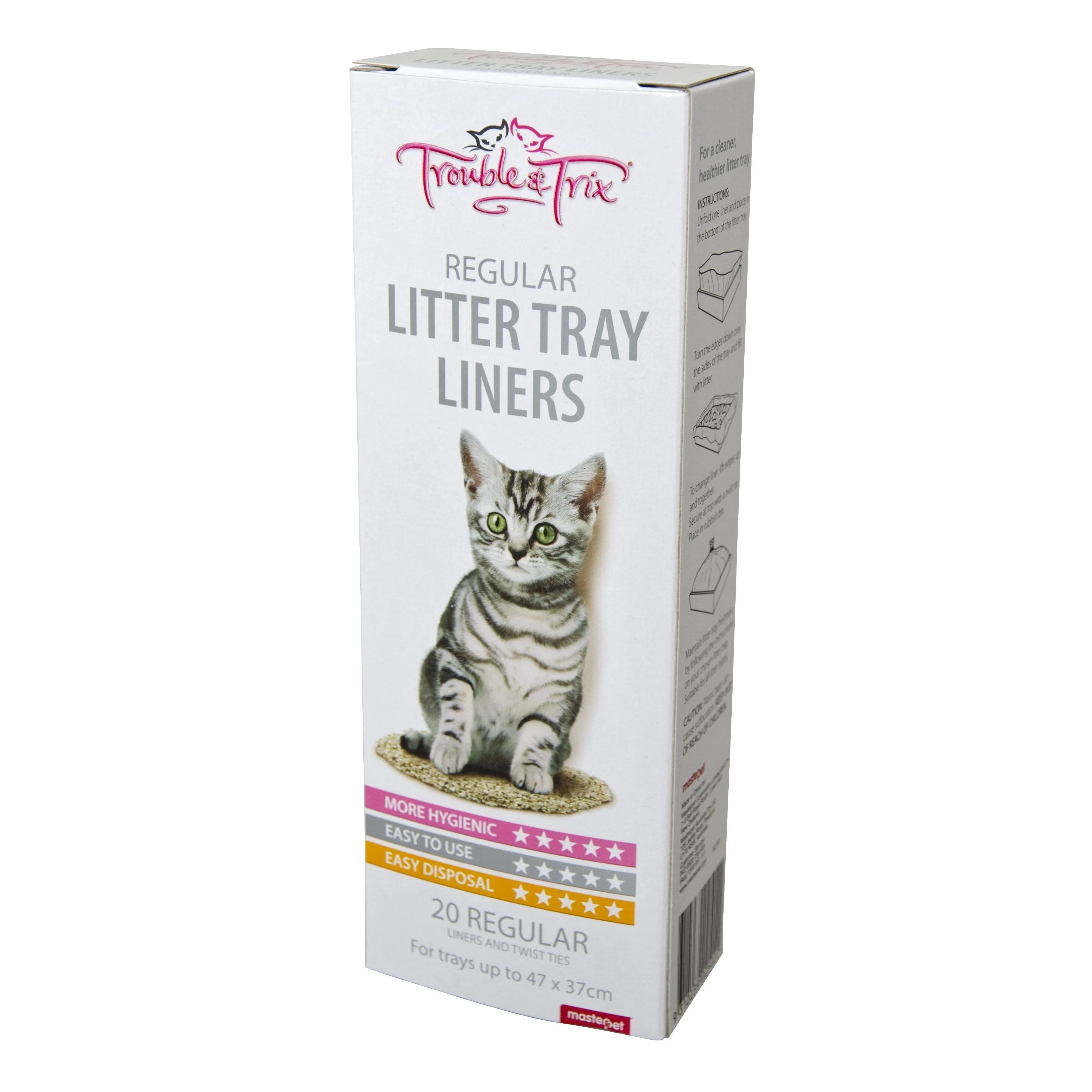 Trouble and Trix Cat Litter Tray Liners Regular 20 Pack