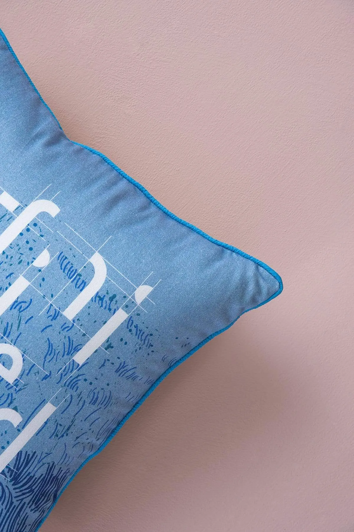 Unfinished Blue Cushion Cover (41 Cm X 41 Cm)
