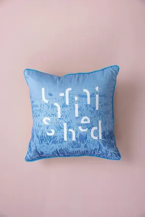 Unfinished Blue Cushion Cover (41 Cm X 41 Cm)