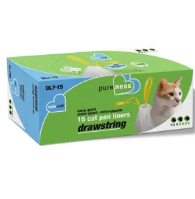 VAN NESS - Extra-Large Drawstring Cat Pan Liners - 15 Pack
