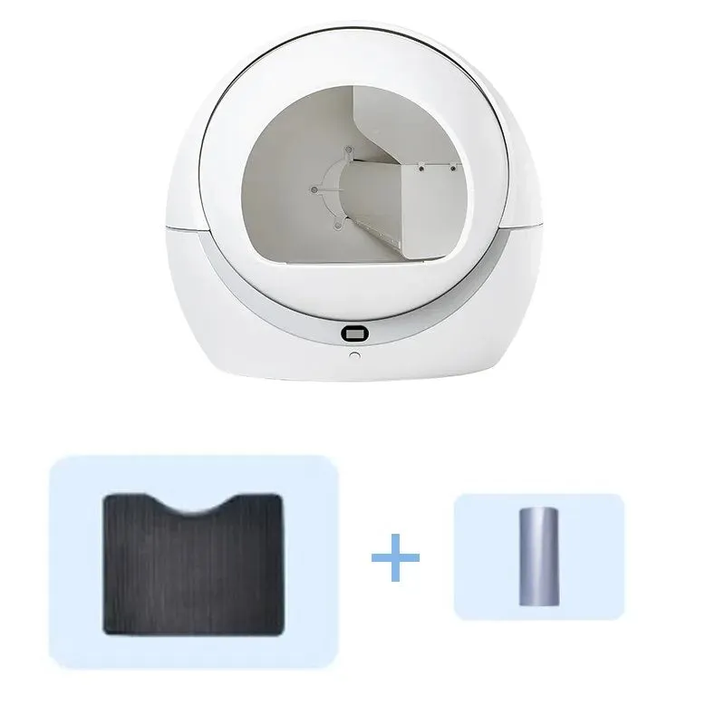 VOFORD Automatic Cat Self Cleaning Sandbox - WiFi Pet Smart Litter Box Closed Tray Toilet Rotary Training Detachable Bedpan