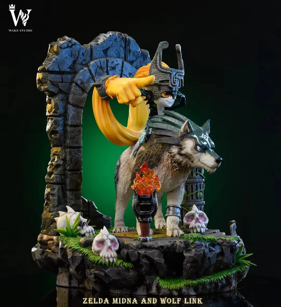 Wake Studio - Zelda Midna and Wolf Link | 狼林克和米多娜