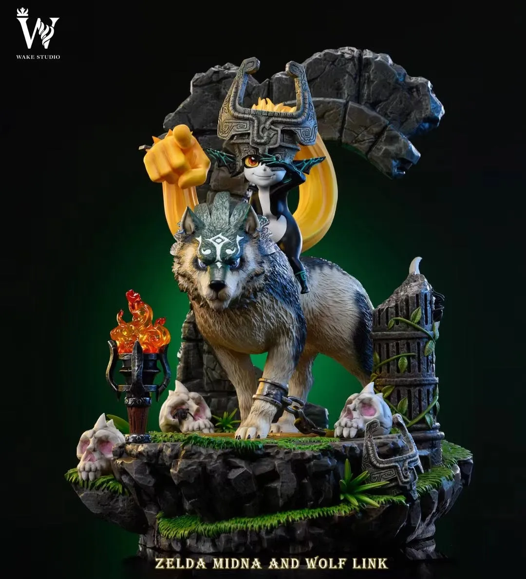 Wake Studio - Zelda Midna and Wolf Link | 狼林克和米多娜