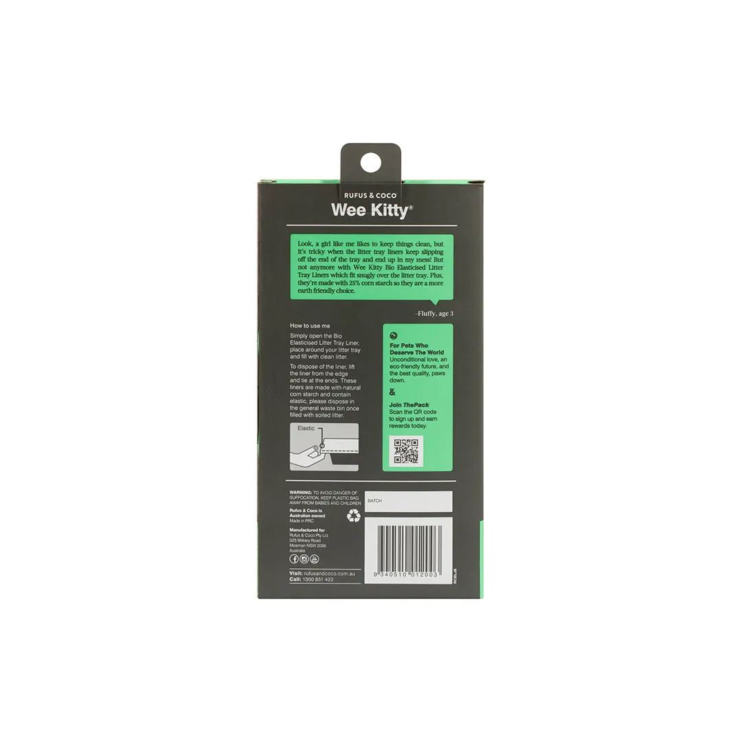 Wee Kitty Bio Elasticised Litter Tray Liners - Jumbo